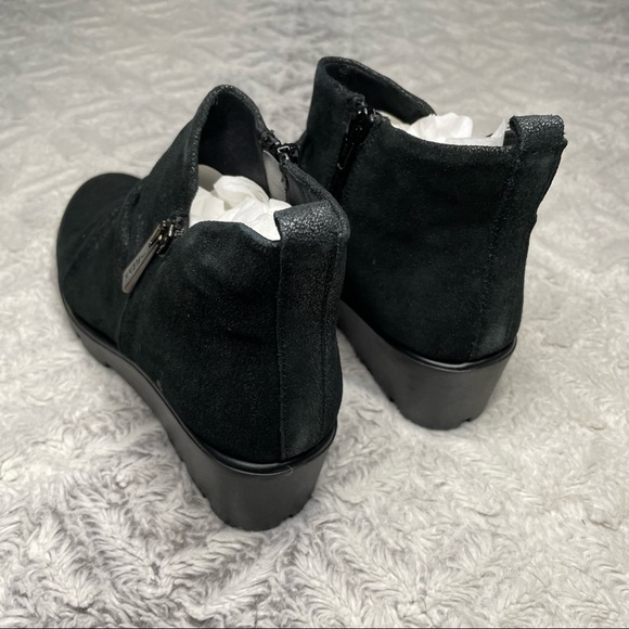 The FLEXX Slingshot Leather Wedge Booties in Black Graffio - Picture 6 of 8